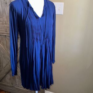 Old Navy Blue Dress Tunic Plissse Pleat